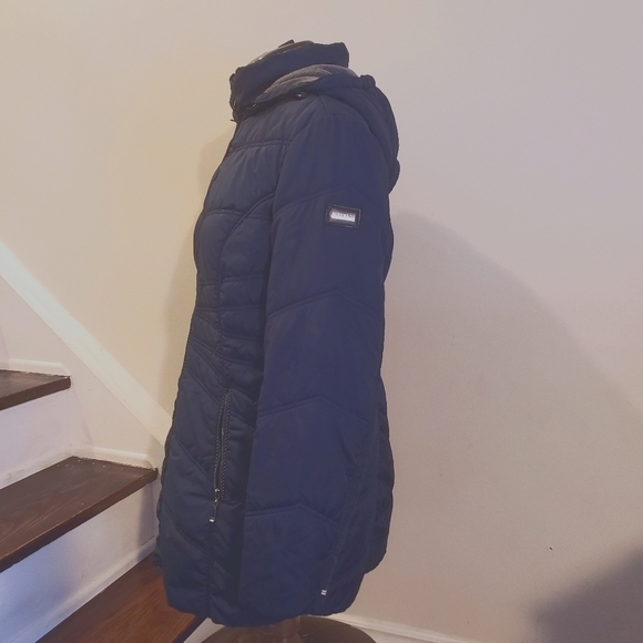 Novelti long hooded coat - Picture 2 of 10